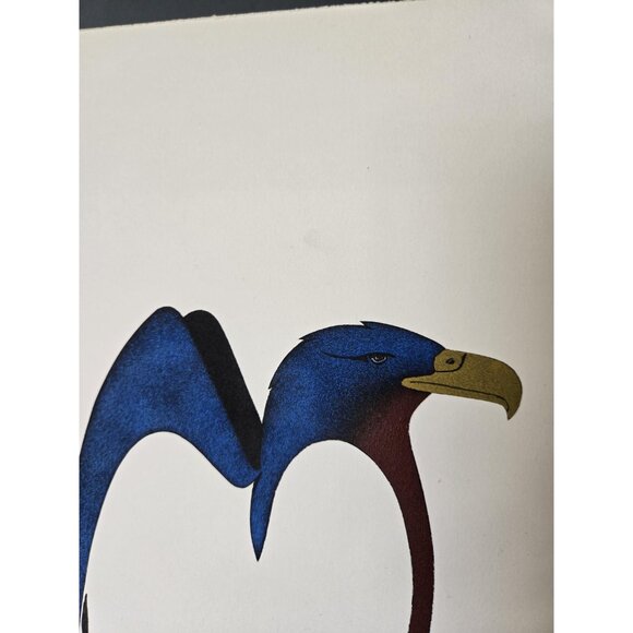 Original Tracy Loyie Cree Indigenous Painting Surrealist Eagle Bird Landscape - Picture 5 of 8